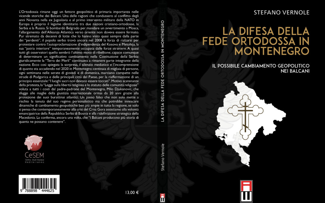 29 Agosto 2020 ore 16.00 a Vicenza | Presentazione del libro “Difesa della fede Ortodossa in Montenegro”