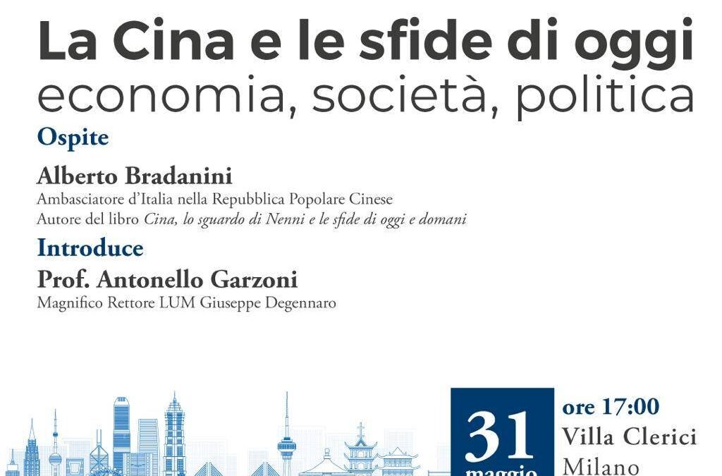 31 Maggio: Presentazione “La Cina e le storie di oggi: economia, società, politica”.